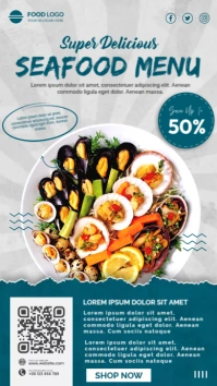 Seafood Menu Ads Instagram Story template