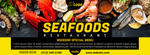 Seafood Menu Facebook Cover template