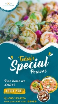 Seafood Promotion Banner Instagram Story Post template