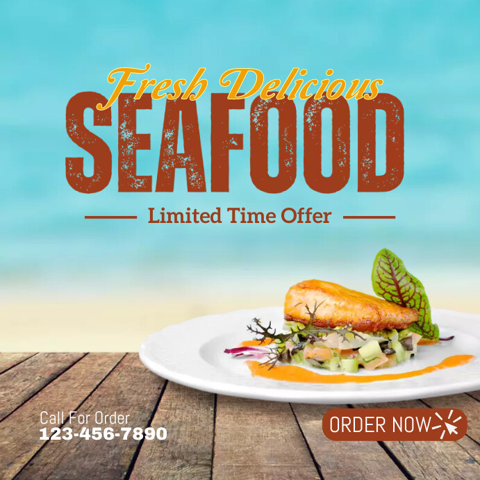 Copy of SEAFOOD RETAIL MENU | PosterMyWall