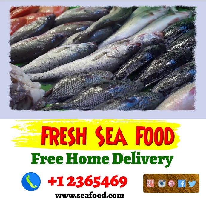 Fish Advertisement Script Seafood shop video ads Template | PosterMyWall