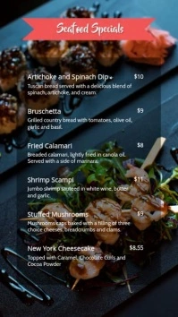 Seafood special menu story Instagram-Story template
