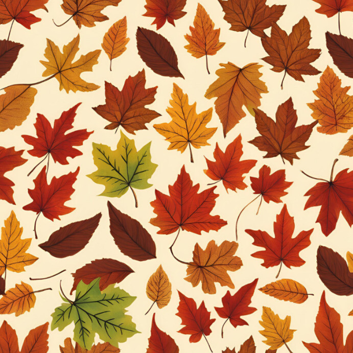 Fall Leave Pattern Design Copy of Seamless Fall Leaves Floral Pattern | PosterMyWall