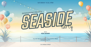 Seaside Party Facebook promo template