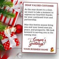 Season's greetings card from business to clients printable Instagram Post template