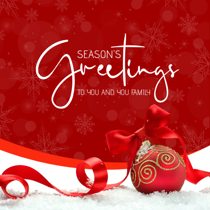 Season's Greetings Wpis na Instagrama template