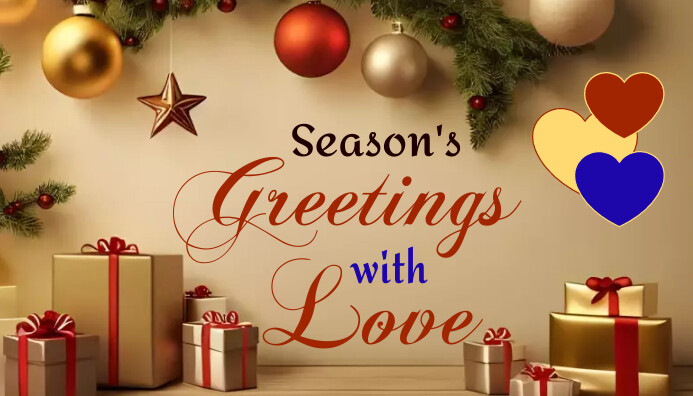Season's greetings Business Card template