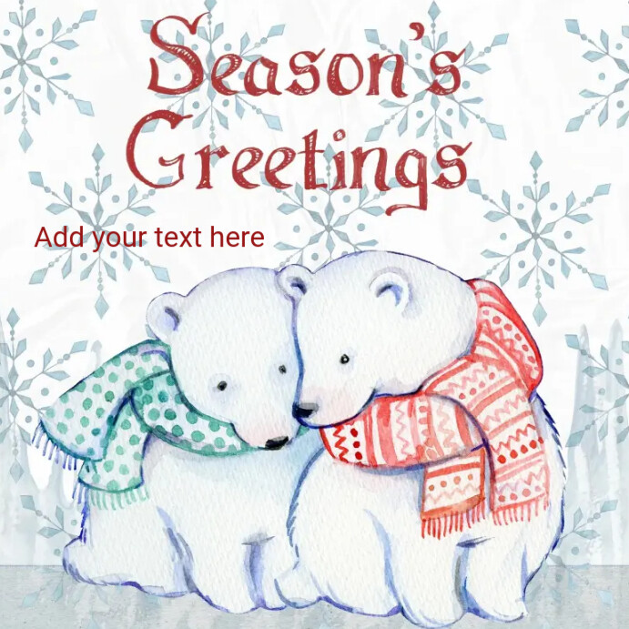 Season's greetings Instagram post template fr | PosterMyWall