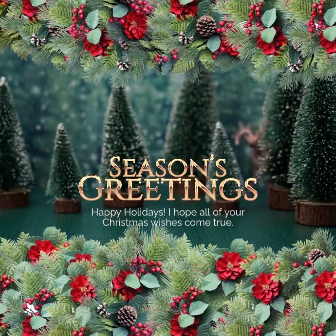 Season's Greetings Instagram Video Post Template | PosterMyWall