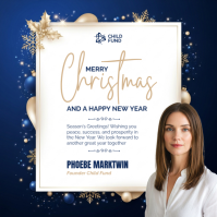 White Christmas Greetings Instagram Post Template