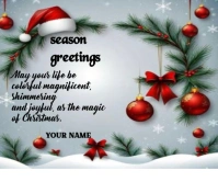 Season greetings Stort rektangel template