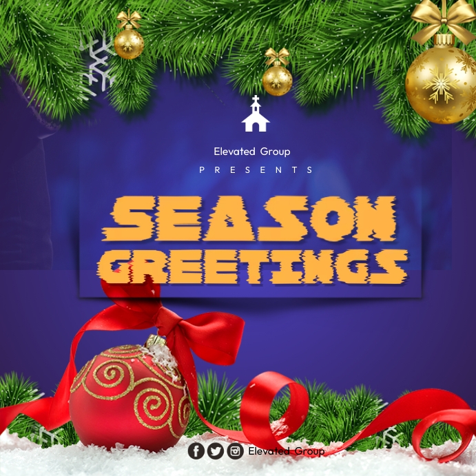 Season greetings flyer (4) Publicação no Instagram template