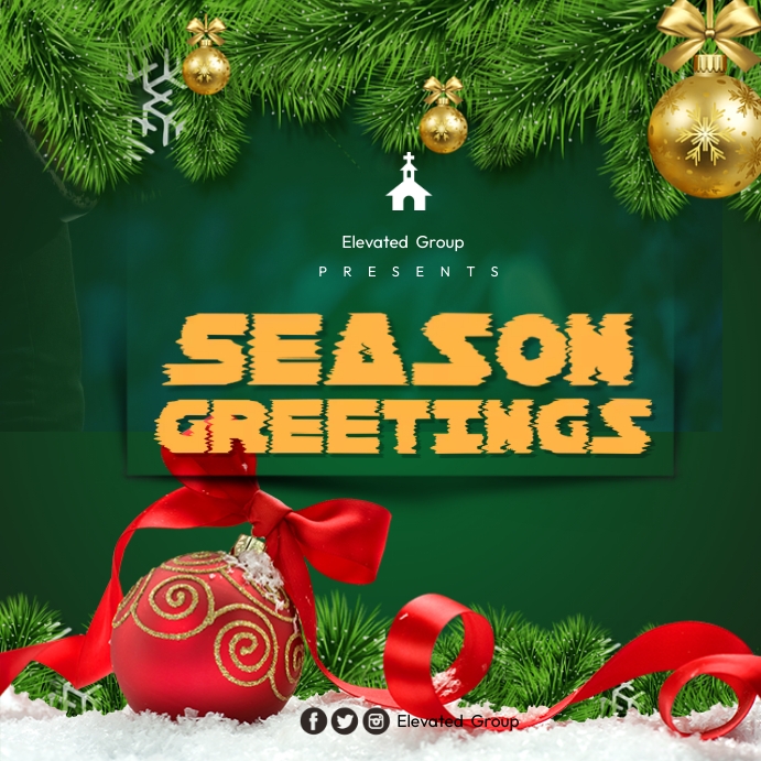 Season greetings flyer (13) Instagram Post template
