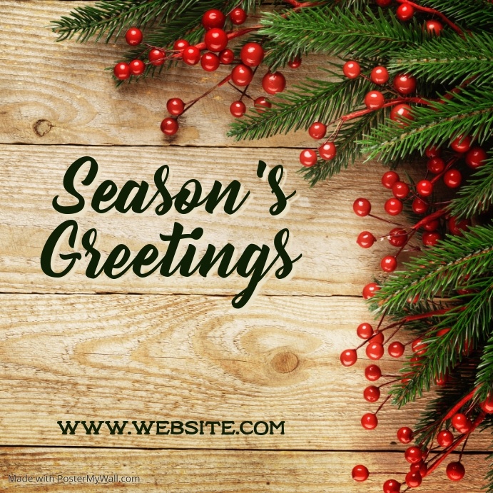 Season greetings wishes Publicação no Instagram template