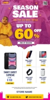 Season Sale Roll Up Banner 3' × 6' template