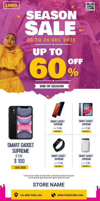 Season Sale Template Postermywall Design Retail Advertising 2022