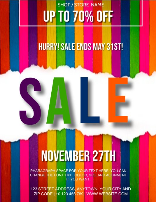 Copy of season SALE FLYER AD Template | PosterMyWall