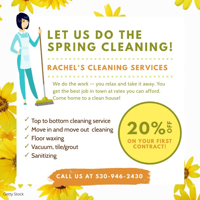 Spring Clean Advert Spring Cleaning House