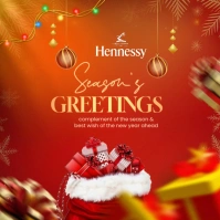 Seasonal Greetings Poster Design template