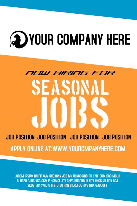 Seasonal Jobs Template PosterMyWall Seasonal Jobs Template PosterMyWall