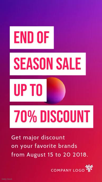 Seasonal Sale Digital Display video Template