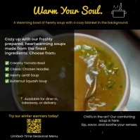 Seasonal Soup Flyer Template – Cozy Comfort Food Promotion Design Instagram Post