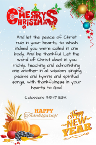 Seasons Greetings Card Poster template
