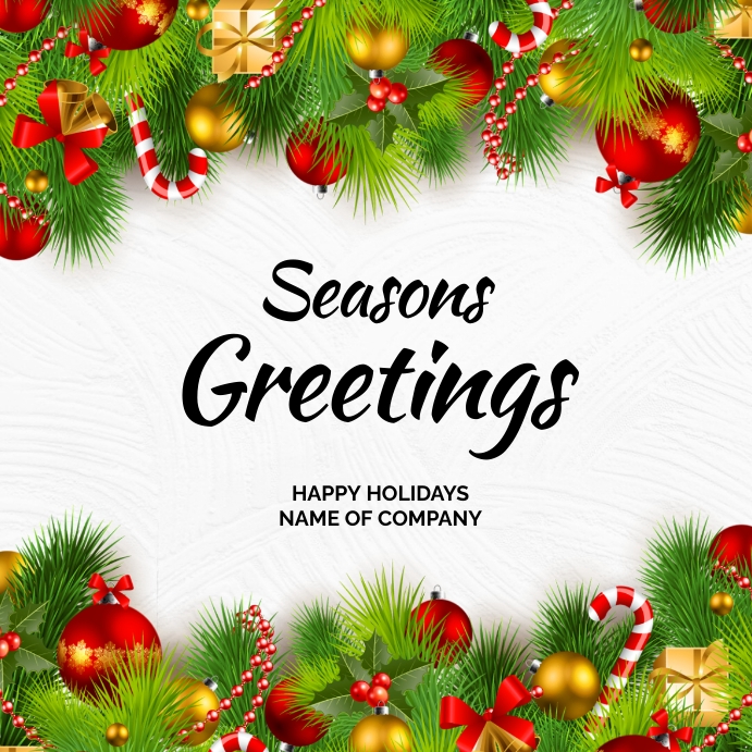 SEASONS GREETINGS FLYER Instagram-Beitrag template