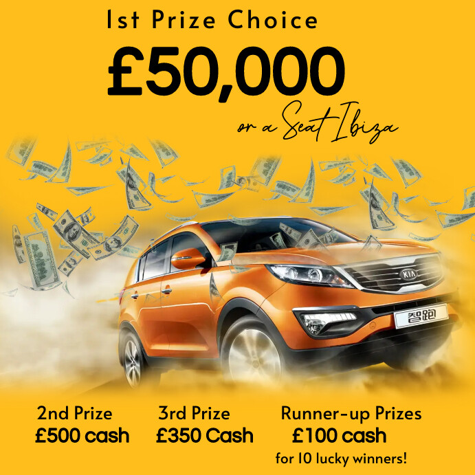 SEAT Motor vehicle Banner Brand, raffle ticke Template | PosterMyWall