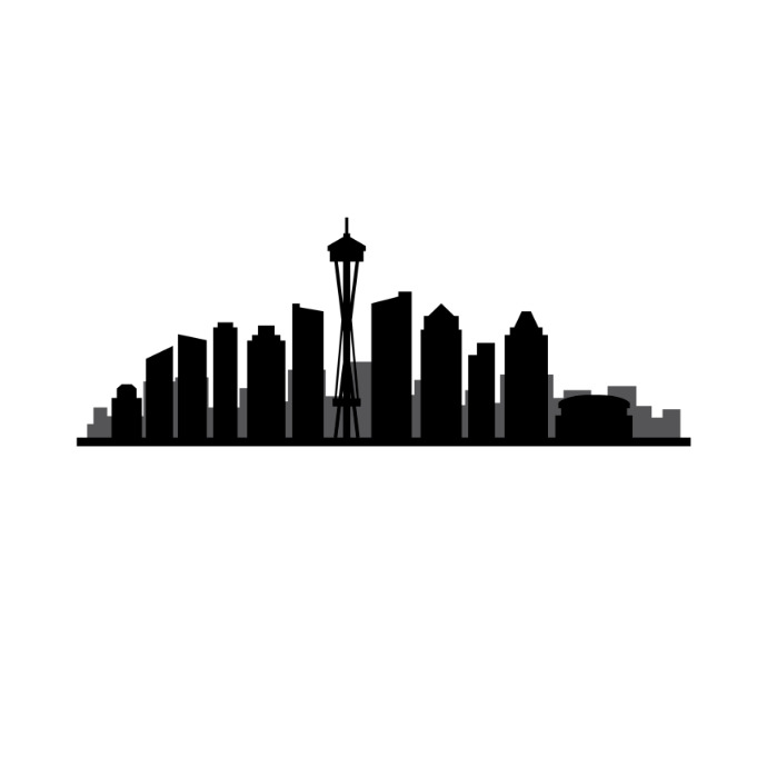 Seattle skyline Logo template