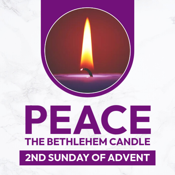 Second sunday of advent flyer template square Instagram Plasing