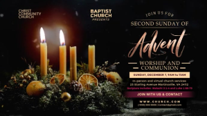 Hitam Advent Worship Service Digitalt display Template
