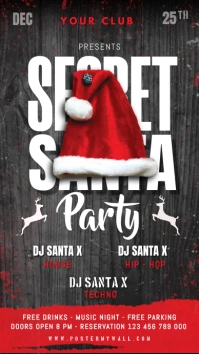 Secret santa, Christmas party Instagram Story template