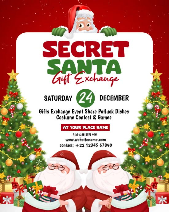 Secret Santa Template | PosterMyWall