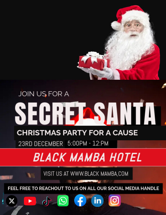 SECRET SANTA Template | PosterMyWall