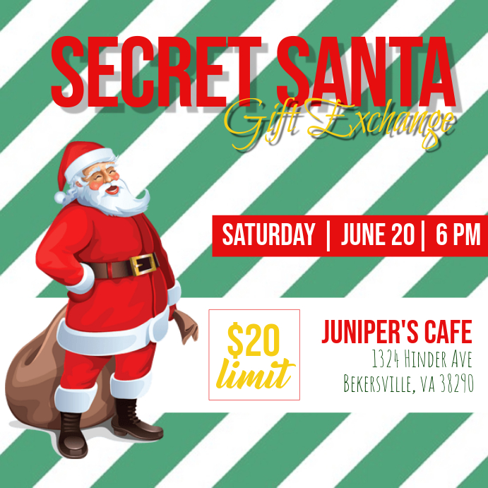 Secret Santa Label Template
