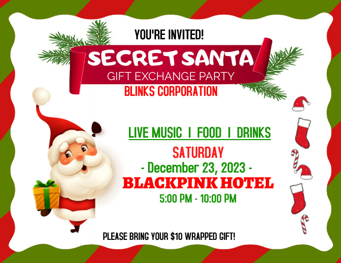 Secret Santa Template | PosterMyWall