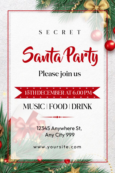 secret santa Template | PosterMyWall