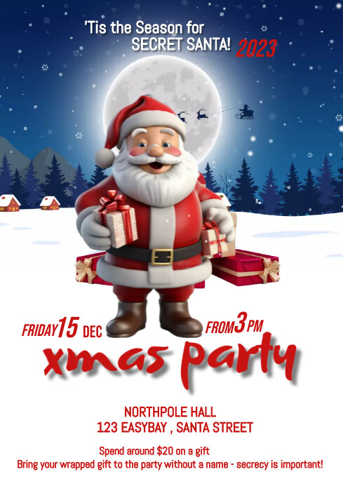 Secret Santa Template | PosterMyWall