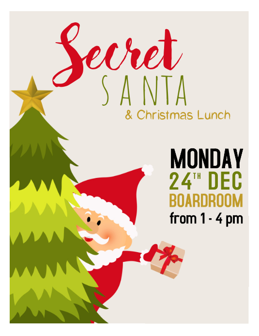 Secret Santa Template PosterMyWall