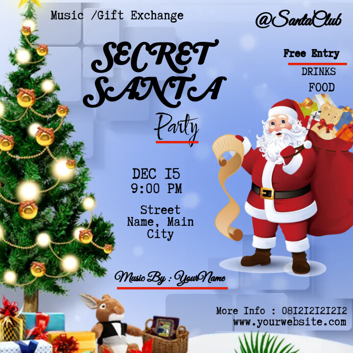 Secret Santa Template | PosterMyWall