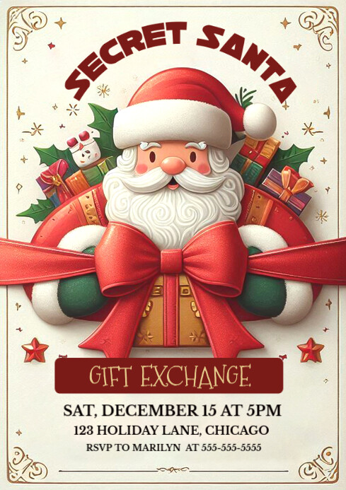 secret santa Template | PosterMyWall