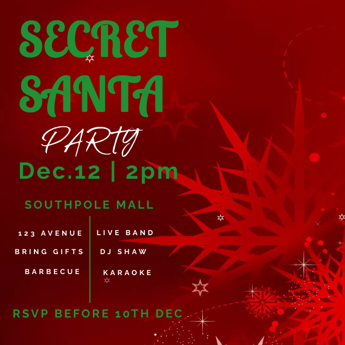 Secret Santa Template | PosterMyWall