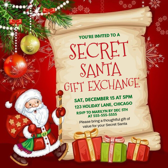Copy of secret santa | PosterMyWall