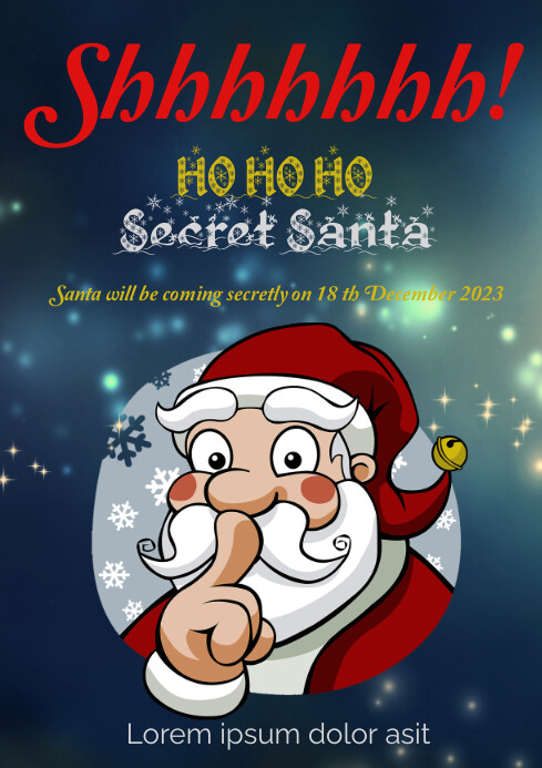 Secret santa Template | PosterMyWall