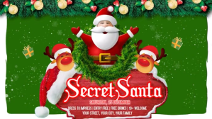 Kuning Secret Santa Event Digitalt display Template