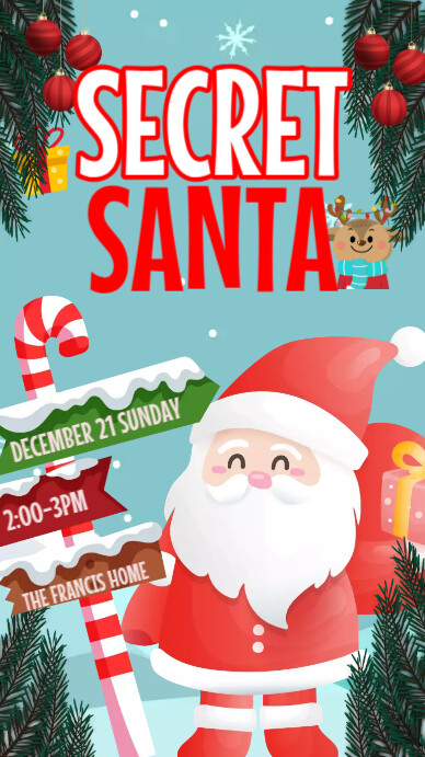 Secret Santa Design Template | PosterMyWall