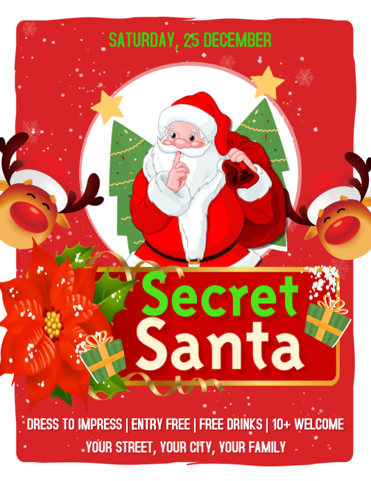 Secret Santa Template | PosterMyWall
