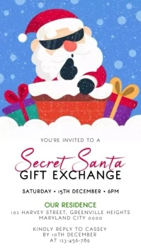 Secret Santa Instagram na Kuwento template