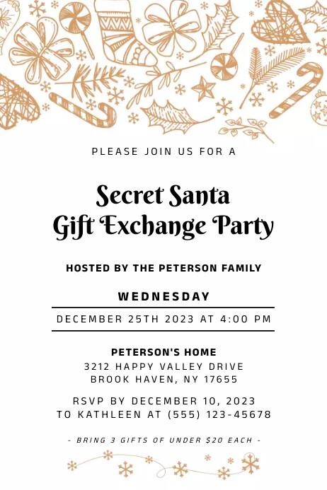secret santa Template | PosterMyWall